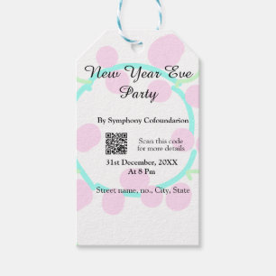 Silvesterparty-Scan-QR-RSVP-Name-pink-blau Geschenkanhänger