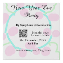 Silvesterparty-Scan-QR-RSVP-Name rosa blau 