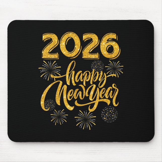 Silvesterpartybedarf 2026 Frohes Neues Jahr F Mousepad (Vorne)