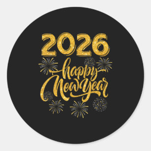 Silvesterpartybedarf 2026 Frohes Neues Jahr F Runder Aufkleber