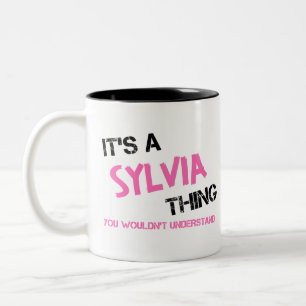 Silvia, was man nicht verstehen würde zweifarbige tasse
