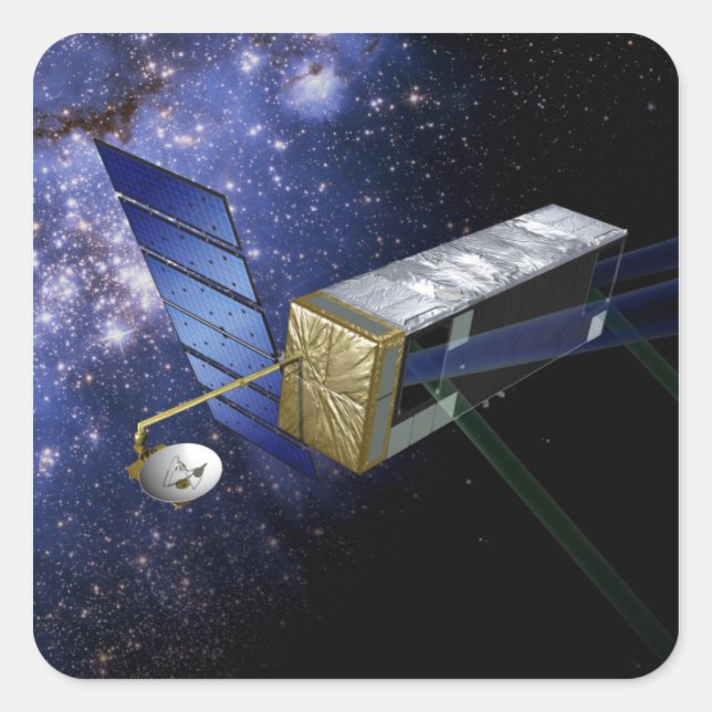 SIM PlanetQuest Quadratischer Aufkleber (Vorderseite)