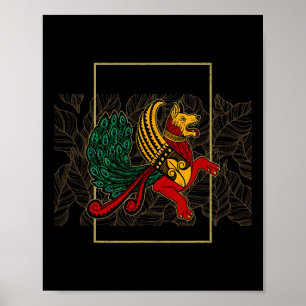 Simargl Heidentum Hund Nordische Abstammung Nation Poster