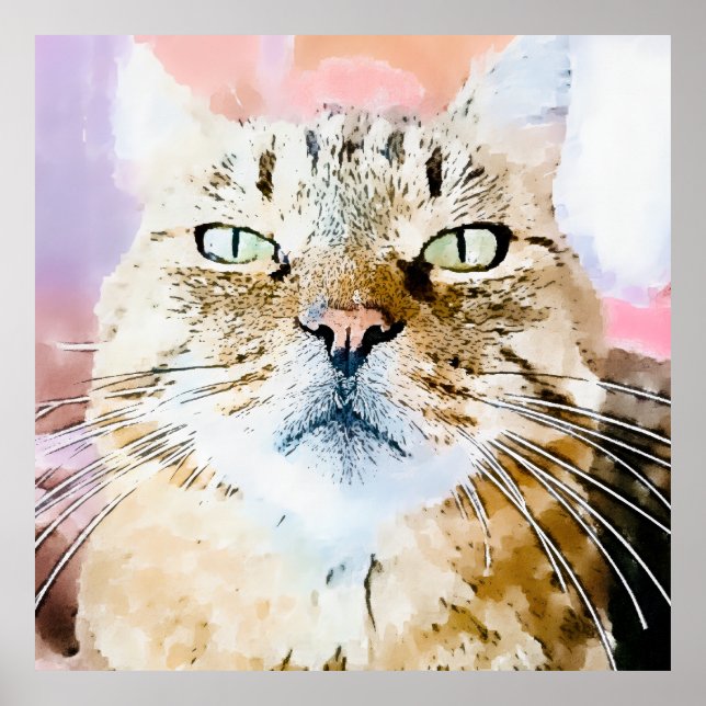 Simba the Tiger Cat Poster (Devant)