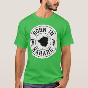 Simbabwe Design Geboren in Harare Long T-Shirt
