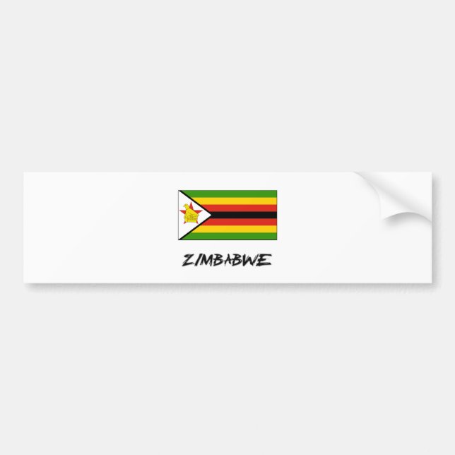 Simbabwe-Flagge Autoaufkleber (Vorne)