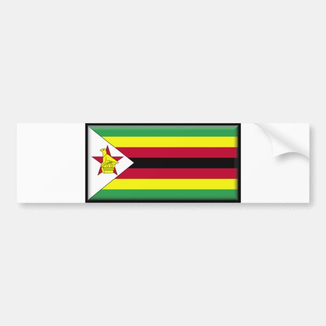 Simbabwe-Flagge Autoaufkleber (Vorne)