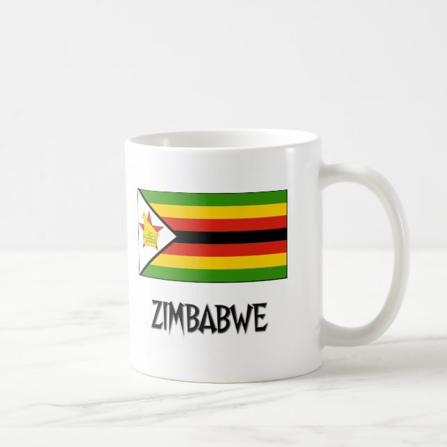 Simbabwe-Flagge Kaffeetasse (Rechts)