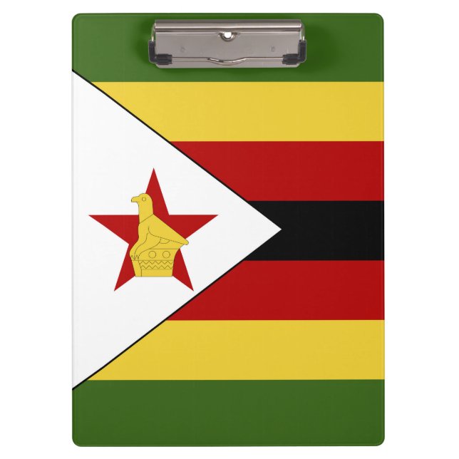 Simbabwe-Flagge Klemmbrett (Vorderseite)