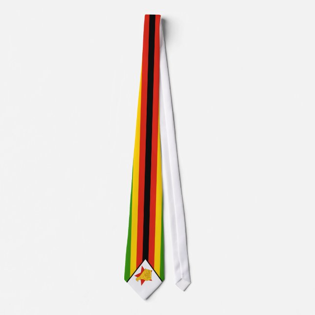 Simbabwe-Flagge Krawatte (Vorderseite)