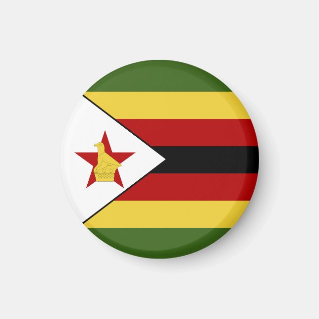 Simbabwe-Flagge Magnet (Vorne)
