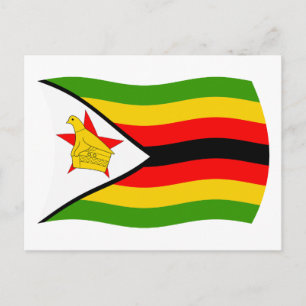 Simbabwe Flagge Postkarte