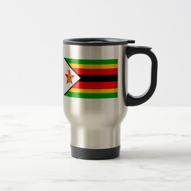 Simbabwe-Flagge Reisebecher (Rechts)