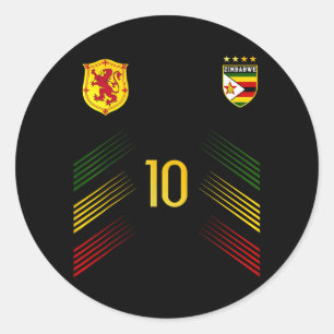 Simbabwe-Flagge Simbabwische Stolzliebhaber Runder Aufkleber