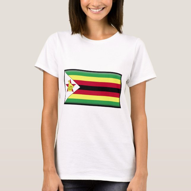 Simbabwe-Flagge T-Shirt (Vorderseite)