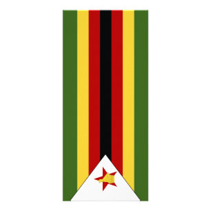 Simbabwe-Flagge Werbekarte