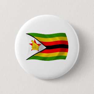 Simbabwe-Flaggen-Button Button