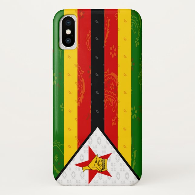 Simbabwe-Flaggen-Telefon-Kasten Case-Mate iPhone Hülle (Rückseite)
