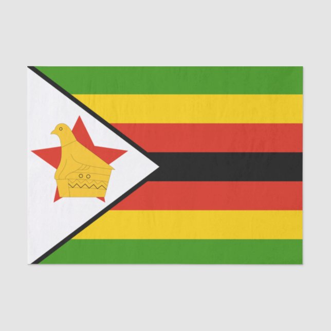 Simbabwe Mode, Simbabwe Flag Tissue-Papier Seidenpapier (Vorderseite)