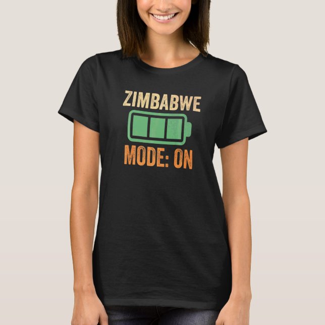 Simbabwe-Modus auf Batterie T-Shirt (Vorderseite)