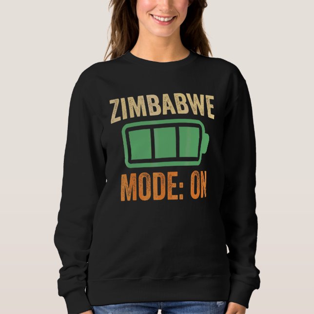 Simbabwe-Modus bei Batterie-Design Sweatshirt (Vorderseite)
