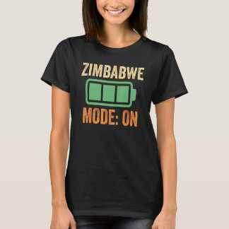 Simbabwe-Modus bei Batterie-Design T-Shirt