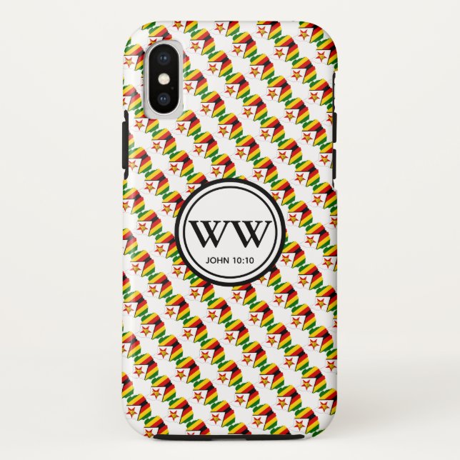 SIMBABWE Monogramm Christlich Case-Mate iPhone Hülle (Rückseite)