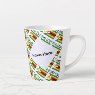 Simbabwe Simbabwische Flagge Kachel Persönlich  Milchtasse