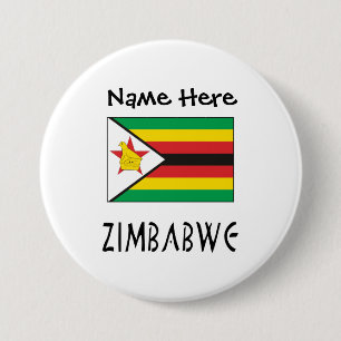 Simbabwe Simbabwische Flagge Personalisiert Button
