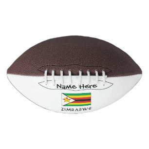 Simbabwe Simbabwische Flagge Schwarz Personalisier Football
