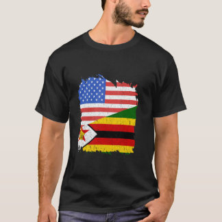 Simbabwe Simbabwische Wurzeln USA Amerika Simbabwi T-Shirt