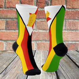 Simbabwe Socken, patriotische Flaggenmode aus Simb Socken
