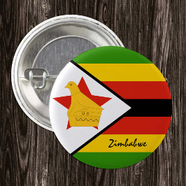 Simbabwe-Taste, patriotische Flagge Button