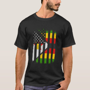 Simbabwe und Amerika Flagge Simbabwes Amerikanisch T-Shirt