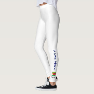 Simbabwe und Simbabwe-Flagge mit Ihrem Namen Leggi Leggings