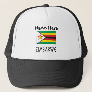 Simbabwe und simbabwische Flagge mit Ihrem Namen T Truckerkappe