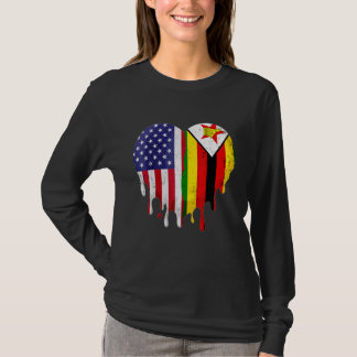 Simbabwisch-amerikanischer Patriot gewachsenes Lan T-Shirt