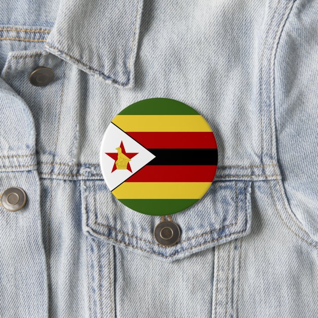 Simbabwische Flagge Button (Beispiel)