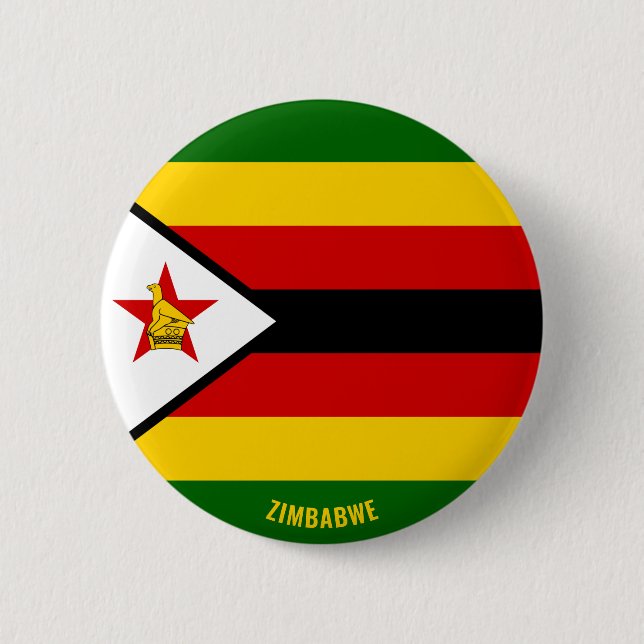Simbabwische Flagge Charming Patriotic Button (Vorderseite)