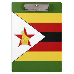 Simbabwische Flagge Klemmbrett