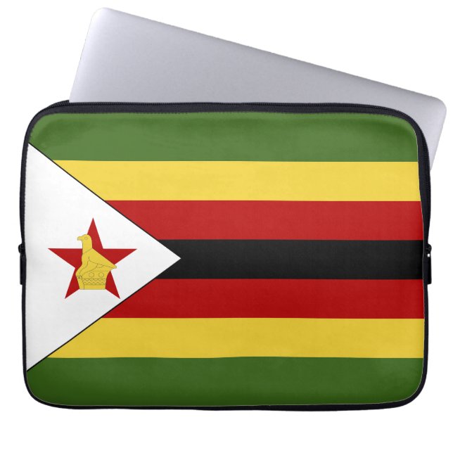 Simbabwische Flagge Laptopschutzhülle (Vorderseite)