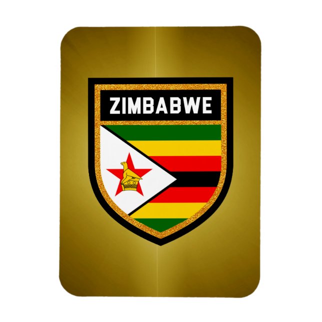 Simbabwische Flagge Magnet (Vertikal)