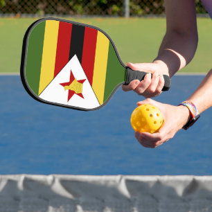 Simbabwische Flagge Pickleball Schläger