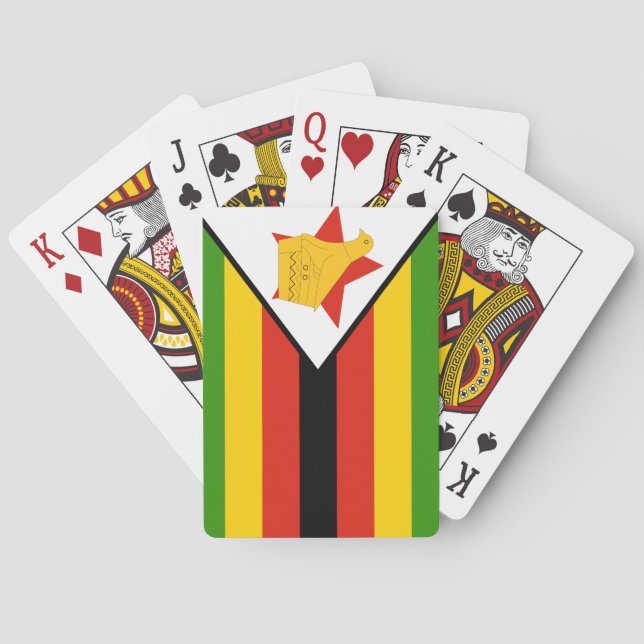 Simbabwische Flagge Spielkarten (Rückseite)