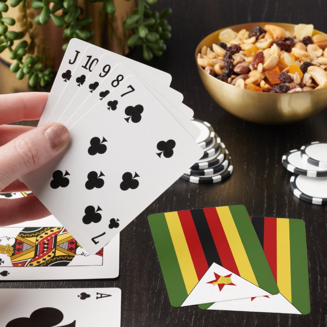 Simbabwische Flagge Spielkarten (In Situ)