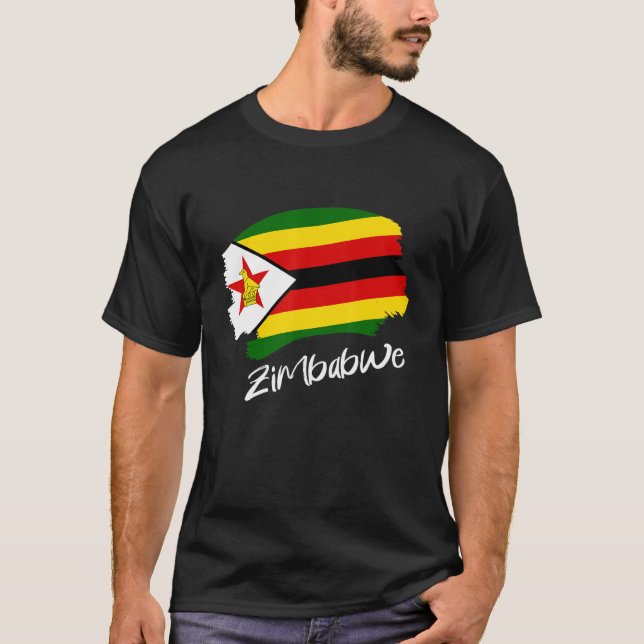 Simbabwische Flagge T-Shirt (Vorderseite)