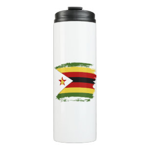 Simbabwische Flagge Thermosbecher