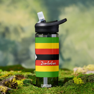 Simbabwische Flasche, patriotische Flagge Simbabwe Trinkflasche