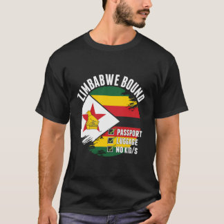 Simbabwische Landesreise Flagge Vaca T-Shirt