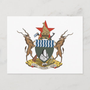 Simbabwische Wappen-Postkarte Postkarte